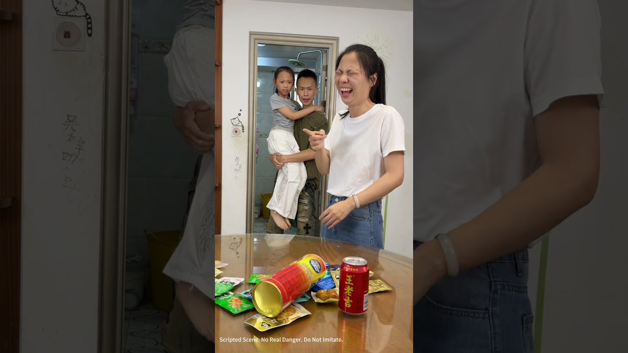 Laughing one second, screaming the next.