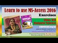 Answers Exercises Gr8 Ch2 Learn to use MS Access 2016 | Anju Verma