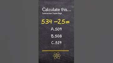 Math Speed Test | Subtraction 3 (Triple) Digit Quiz | Level Easy #2