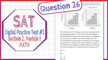 Question 26 from SAT Digital Practice Test 2, Section 2, Module 2 (MATH)