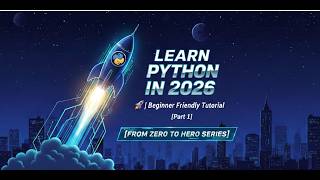 Learn Python in 2026 🚀 | Beginner Friendly Tutorial (Part 1) [From Zero To Hero Series]
