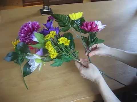 100均造花で手作り お墓にお供えする仏花の作り方 Youtube