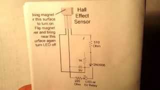 Simple Hall Effect Sensor Demonstrated w schematic
