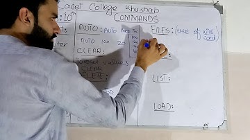 CCK Class 10th Computer Science Lecture#12 AUTO,CLEAR,DELETE,EDIT,FILES,KILL,LIST,LOAD commands