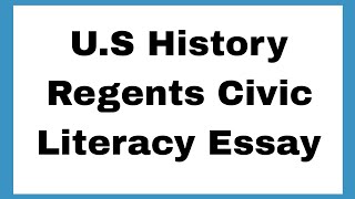 U.s History Regents Civic Literacy Essay U.s History Regents Review 2025