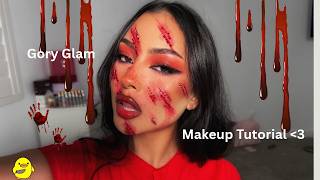 FULL GLAM GORY SFX MAKEUP TUTORIAL 🩸 | 30 Days of Halloween DAY 1