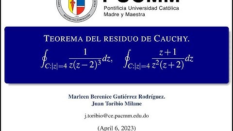 TEOREMA DEL RESIDUO DE CAUCHY  | Variables Complejas.
