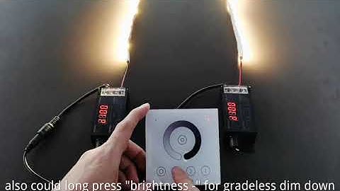 PWM Adjustable LED dimmer T2 With WP86-DIM-2.4G Single zone wall panel remote control Demo Video