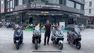 Review 150cc Scooter In Malaysia Nmax VS ADV160 Husky,RT1,ADV150,JetX,Xtreme150 Icity Motoworld