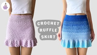 Crochet ruffle skirt tutorial