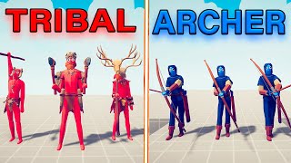 20x ARCHER vs TRIBAL TEAM - Totally Accurate Battle Simulator | TABS