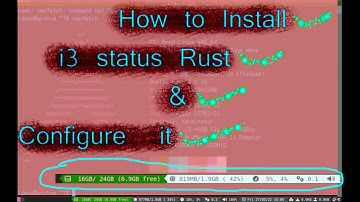Arch Linux i3status-Rust How to tutorial #archlinux #i3wm