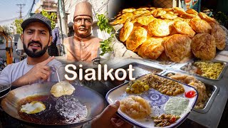 A Unique Style of Halwa Pori in SIALKOT & Allama Iqbal House Tour | Breakfast Plater Lassi Pakistan