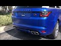 Matte Blue 2019 Range Rover Sport SVR (Start Up, Loud Revs, Acceleration)