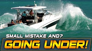 CAPTAIN ERROR AND BOAT GOES UNDER!! HAULOVER BOATS | BOAT ZONE