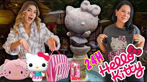 24 HORAS VIVIENDO en el MUNDO de HELLO KITTY | AnaNANA TOYS
