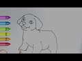 🐶 Dog Drawing for Kids 🎨 | Easy Cute Puppy Coloring #shorts