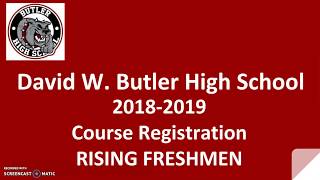 Freshmen Course Registration 2018-2019