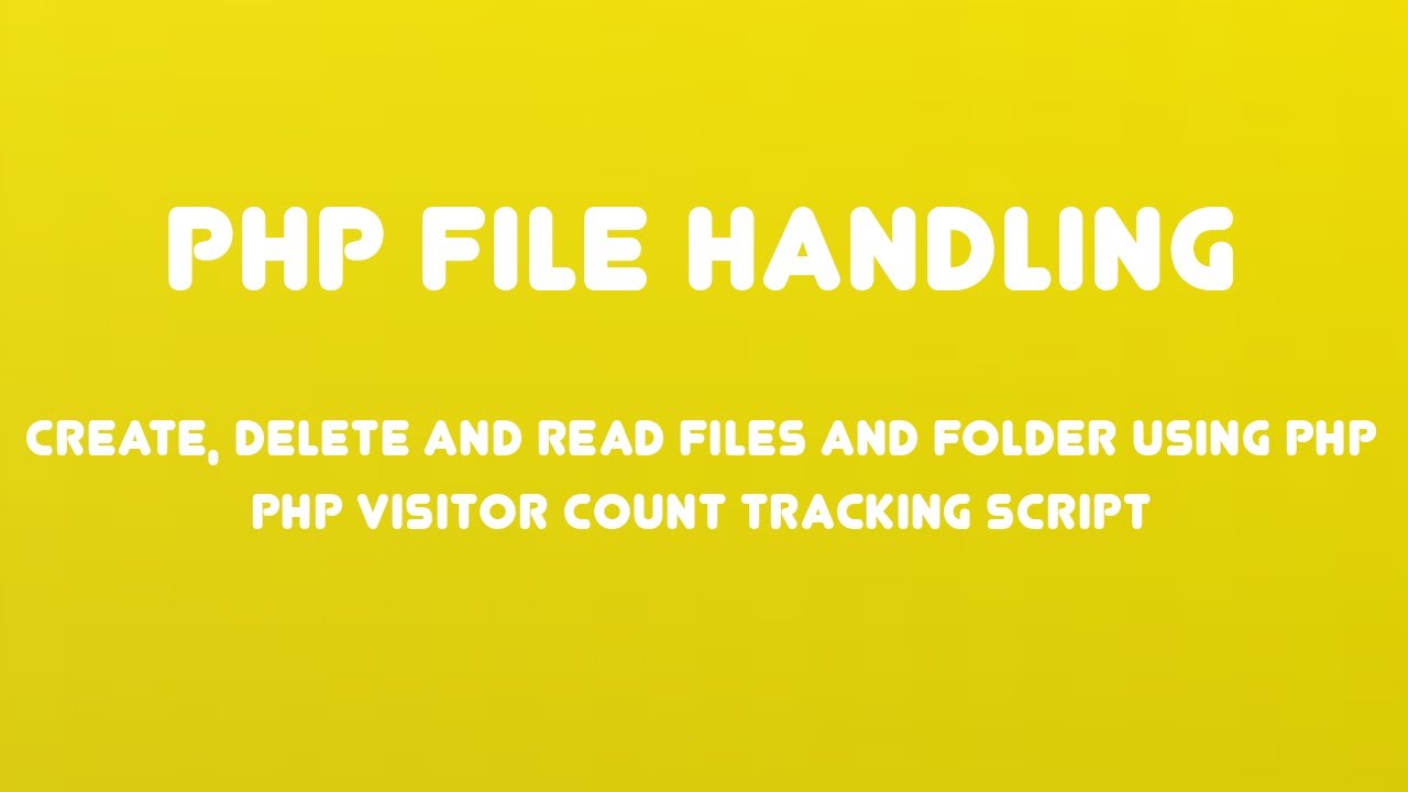 php delete file  New Update  PHP File Handling (Create, Delete and Read files using PHP)