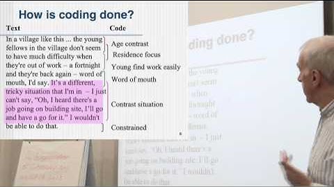 Coding Part 2: Thematic coding