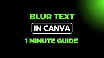 How To Blur Text In Canva