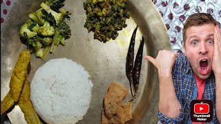 For todays lunch ?? Broccoli fry, Chilli pakoda,  Bitter gourd fry, pork pakoda .???