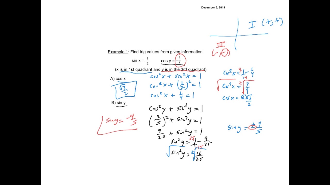 Unit 4 Lesson 4 Double Angle Identities Video - YouTube