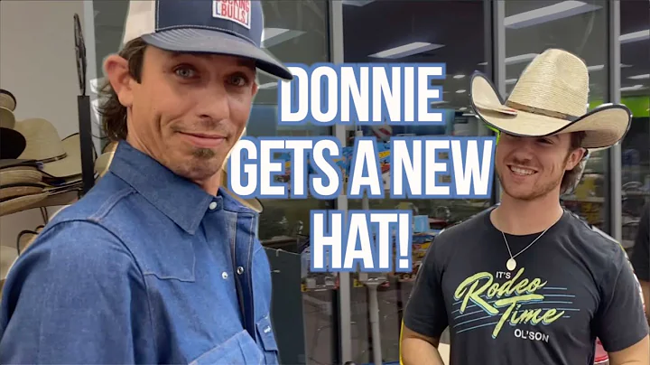 Dale and JB Mauney get a hat for the Truck Stop Bronc Star