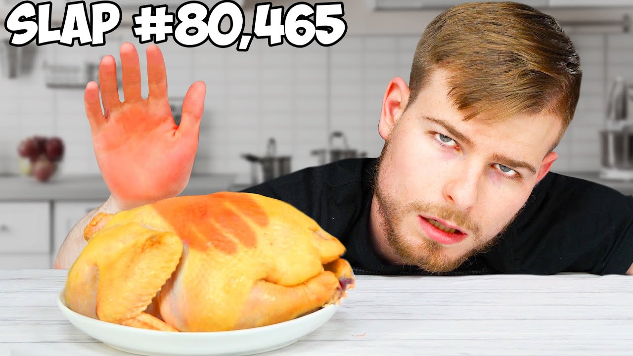 Does Slapping A Chicken 100 000 Times Cook It Youtube