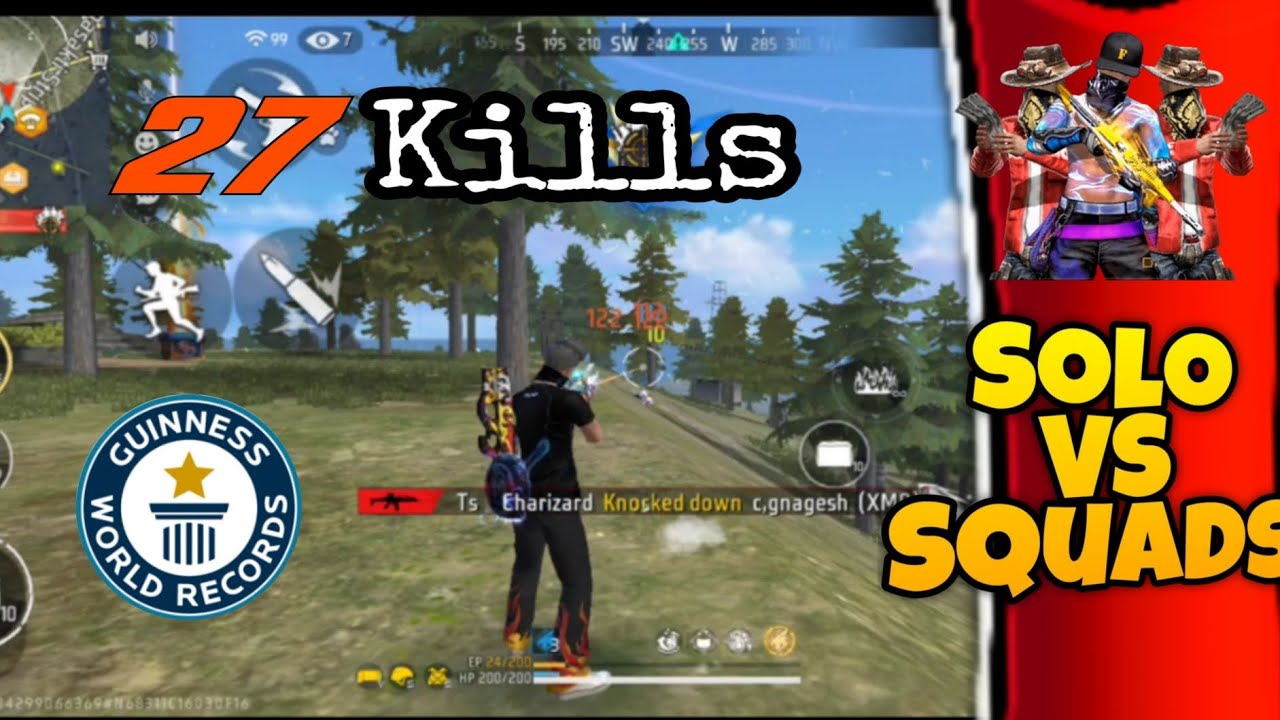 Solo vs Squad with 27 kills 🔥 | Garena Free Fire - YouTube