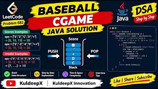 LeetCode 682 is Baseball Game | LeetCode 682 LeetCode 682 is Baseball Game| Java Solution| Stack DSA