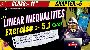 Linear inequalities | Ex 5.1 Q21 | Class 11 maths Ch5 | Exercise 5.1 Question 21 | NCERT solution