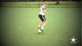How to do the Scissors, Ronaldo & Maradona Dribble - Football Soccer Ball Mastery Tutorial