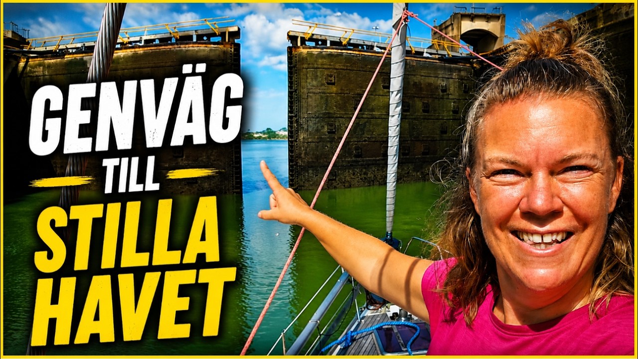 ⁣Genom Panamakanalen med barnfamilj på segelbåt