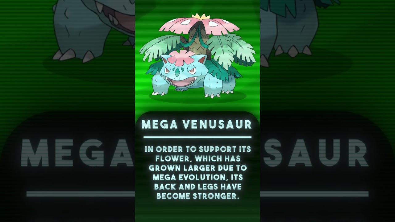 Pokemon 10003 Shiny Mega Venusaur Pokedex: Evolution, Moves, Location, Stats