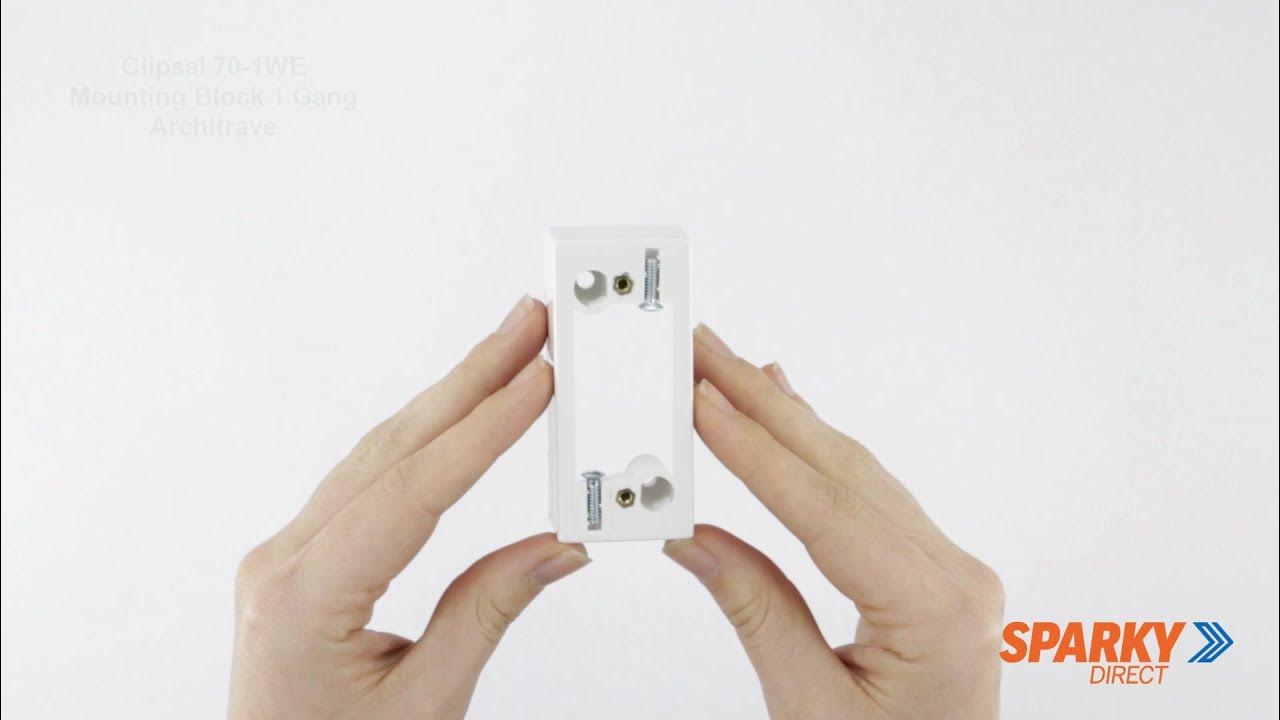 Clipsal 701WE Mounting Block 1 Gang Architrave YouTube