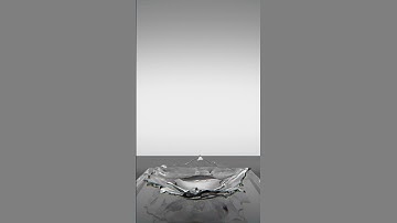 Slow-motion water simulation in Blender💦💦   #blender #animation  #simulation  #rain