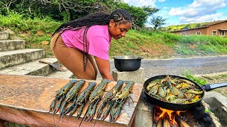 AUSTRALIA CRAYFISH CAUGHT FOR MY SUBSCRIBERS ROADSIDE COOK UP