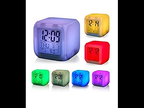 3 inch Small Size Mini LED Stitch Anime Digital Alarm Clock 7 9