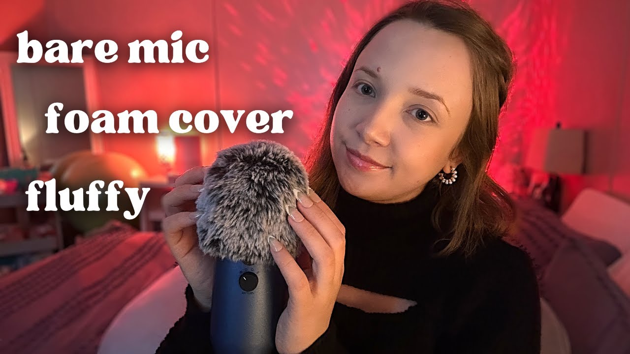 ASMR | BRAIN MASSAGE + CLOSE WHISPER ✨bare mic, foam, fluffy✨