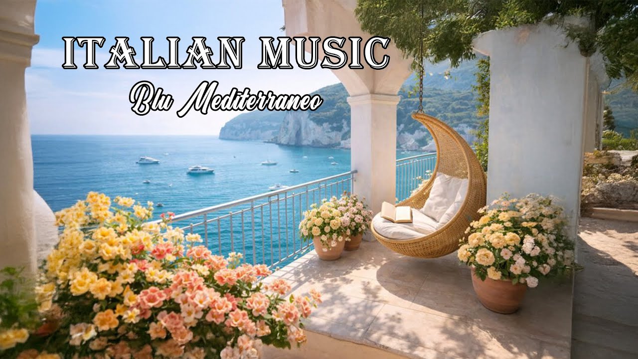 🎶 Italian Vibes & Mediterranean Music 🎶 1+ Hour Scenic Amalfi Coast & Lake Como Relaxation 4K