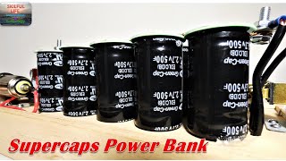 HOW TO MAKE SUPERCAPACITOR POWER BANK | ULTRACAPACITOR BATTERY PACK 12V EMERGENCY DIY ENERGY STORAGE