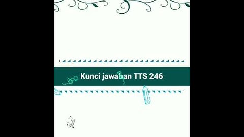 Kunci Jawaban Teka Teki Silang Klasik Level 246 - 250