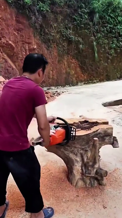 Wood Cutting Using a Chainsaw