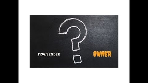 Solidity msg.sender and contract owner