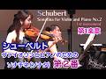 シューベルト ヴァイオリンとピアノのためのソナチネ（ソナタ）第２番 第1楽章　Schubert　Sonatina for Violin and Piano No,2 1st mov.