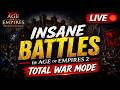 ⚔️ INSANE BATTLES in Age of Empires II LIVE! 🔴 Total WAR Mode 😳🔥
