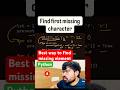 Find the missing character in list #python missing element #coding #programming #ai #education #list