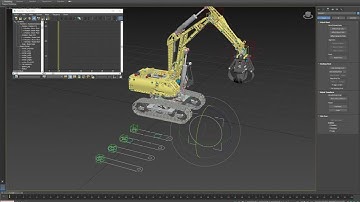 Part 2 - 3dsmax Lego Excavator Mechanical Rigging Tutorial