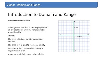 Domain and Range of a Polynomial Function